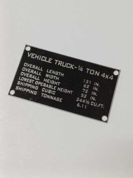PLAQUE SHIPPING MB